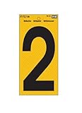 hy-ko rv-75 / 2 5 "ブラック/イエロービニールself-stick Reflective家数2
