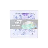Lee and Town Pre-washed 100% Cotton Muslin Fitted Crib Sheet 52 x 28, 1 Count, Purple by Lee and Tow