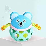 LanLan Hand Grasping穴ベルリングボールキュート動物Teether Rattleおもちゃfor Kids