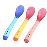スプーン Baby 温度感知スプーン こども食器 はじめてのスプーン 3個 ( ランダムカラー)