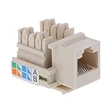 Perfk キーストーンジャック　RJ45イーサネット　モジュール　Cat5e　ネットワーク　プラグ　インフォメーション　90度