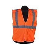 Safety Depot Class 2 ANSI/ISEA 5 Point Breakaway High Visibility Reflective Safety Vest B320 (Orange