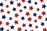 SheetWorld Fitted Square Playard Sheet 37.5 x 37.5 (Fits Joovy) - Primary Patriotic Stars On White W