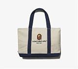 ア ベイシング エイプ (A BATHING APE) トートバッグ キャンバス 大容量 男女兼用 BAPE TOTE BAG (ホワイト) [並行輸入品]