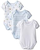 Spasilkベビー女の子3パックボディスーツ – Girl Prints カラー: ブルー