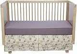 Finn + Emma Fitted Knit Crib Sheet-Dark Purple~100% Organically Grown [並行輸入品]