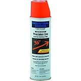 Rust-Oleum 203037 M1800 System Precision Line Inverted Marking Spray Paint, 17-Ounce, Fluorescent Re