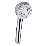 シャワーヘッド 節水 シャワー 節水機能 極細ソフト水流 低水圧増圧 ストップ機能 軽量(シルバー)