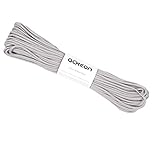 Acxeon 550 Paracord ミルスペックタイプの9ストランド縄　 野外縛りロープ/服干す縄/テントロープ等に対応　直径4MM　31メードルの長さ (灰色)