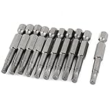 uxcell　ドライバービット　ねじ回しビット　六角チップ　六角シャンク　50mm長　10個