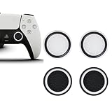 SZSL PS5 コントローラー スティックキャップ PS4 / PS3 / Xboxアナログスティック 保護カバー (4個セット) 対応 親指 スティックカバー シリコン コントローラー スティックキャップ 専用 (ブラック 2枚 + 白 2枚)