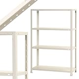 スマートラック NSTR-456 幅80×奥行40×高さ120cm 4段 ホワイト 40kg/段