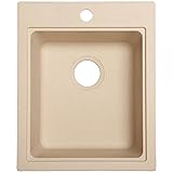 Franke USA SZCH1720-1 Single Bowl Sink Utility Granite 9-Inch Deep, Champagne [並行輸入品]