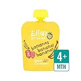 キッチン有機なめらかなバナナピューレステージ1 70グラム (Ella's) (x 4) - Ella's Kitchen Organic Smooth Banana Puree Stage 1 70