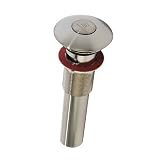 Decolav 9297-SN Push Button Closing Umbrella Drain with Overflow, Satin Nickel by Decolav [並行輸入品]