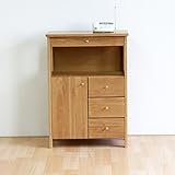 日本製 シック 幅60cm 電話台 FAX台 完成品 (ナチュラル)