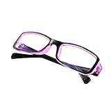 SONONIA ユニセックス　UV400　保護　メガネ　眼鏡　クリア　パープル　フレーム　 5.5 X 3.5センチメートル