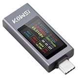 Aideepen 360W 電圧電流チェッカー USB Cテスター メーター usb 電圧 チェッカー Type-C マルチメーターテスター TFTカラーディスプレイ 電流 抵抗 温度 通電時間 容量