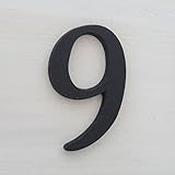 シンプルブラック! 真鍮レター50mm　数字　ナンバー 9