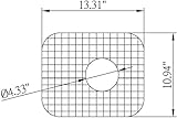 12 – 1 / 2インチx 16 – 3 / 4インチステンレス鋼シンク下Grate 13-1/4" x 11" ASSBG5