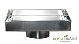 ロイヤル排水タイル挿入ポイントつや消しニッケルby Serene蒸気