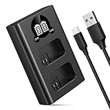 YUEFANSEN NP-FW50 バッテリー充電器 USB デュアル充電器 LCD ディスプレイ付きA6000 A6300 A6400 A6500 A7 A7II A7RII A7SII A7S A7S2 A7R A7R2 A5100 A5000 RX10 RX10II III カメラと互換性あり