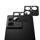 【アルミ合金製】Sotarino Xperia 1 VIII 対応 カメラフィルム 強化ガラス 硬度9H 高透過率 露出オーバー防止 自己吸着 SO-51G SOG17 対応 レンズフィルム ブラック [2枚] ﻿ [並行輸入品]
