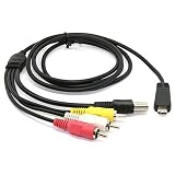 交換用 USB AV TV VMC-MD3 ケーブル データ転送充電コード Sony デジタルカメラ DSC-W350 W380 T99C T99DC T110D H70 TX5 TX5C TX66 などに対応 (4.9ft)