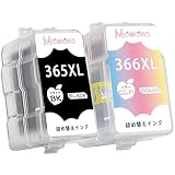 【Momono】BC-365XL BC-366XL 詰め替え 補充インク 2本（1BK/1CLR） 1個セット 互換インク 顔料 ブラック PGBK 染料 3色カラー 365 366 BC-365 BC-366 互換 インクカートリッジ 大容量 個別包装 増量 説明書付き PIXUS TS3530