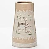 Roman 9H OUR FAMILY IS ROOTED IN LOVE VASE - TAN [並行輸入品]