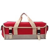 IFLYING Portable Collapsible Trunk Organizer For Car SUV Truck in Red Toolbag Hard Base Tool Storage