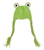 GEMVIE ニット帽子 ベビーハット 赤ちゃん用 帽子 可愛い カエル ニットキャップ 毛糸 手作り 防寒帽子 新生児 幼児 コスチューム 撮影用 出産祝い グリーン