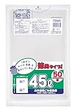 ジャパックス ゴミ袋 約横65㎝×縦80㎝×厚み0.015mm 白半透明 ゴミ袋 容量表示入 ポリ袋 45L 増量