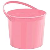 Amscan Plain New Birthday Party Favor Bucket, 6", Pink [並行輸入品]
