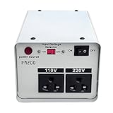 DC-HOUSE ポータブルトランス 変圧器 110/120/220/240V / 5VのUSBポート昇圧/降圧 変圧器200W
