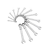 Sunex 9931 SAE V-Groove Flex Head Combination Ratcheting Wrench Set, 13-Piece [並行輸入品]