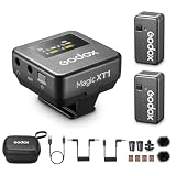 GODOX Magic XT1 ワントリガーツー2.4Gワイヤレスマグネティックラペルマイクロホンインテリジェントノイズキャンセリング200M内蔵充電式バッテリーOLEDタッチスクリーン充電ケース付きスマートフォン用デジタル一眼レフカメラ