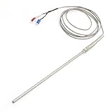 uxcell 熱電対 Kタイプ グラスファイバー シルバートーン 高温 1個入り
