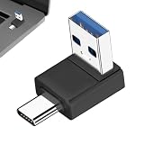 アダプタ L型、A - USB C アダプター、 90度 直角 方向変換アダプター オス×メス、USB A アダプターへの USB C、オス タイプ C - USB A OTG アダプター、USB 90 度アダプター ロープロファイルL字型変換アダプタ、OTG オス アダプター USB C から USB A - Type-C オス 、USB AへのオスアダプターOTGタイプC