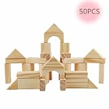 積み木 ブロック 原木 知育 玩具 男の子 女の子 贈り物 誕生日プレゼント 出産祝い 50ピース (原木)