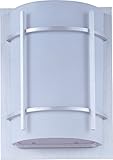 Maxim Lighting 85215WTBM, Luna 1-Light Outdoor Wall Lantern, Brushed Metal [並行輸入品]