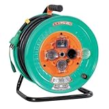 日動工業 防雨・防塵型ドラム 屋外型 アース・過負荷漏電保護兼用型 20A/15mA感度赤 接地 2P 15A 125V コンセント数:3 長さ30m SVCT3.5×3 NW-EK33F