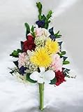 お仏壇のお供えアレンジ雅-黄色の菊のアレンジ　プリザーブドフラワー