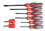 スナップオン  Snap-on ドライバー 8本セット ハンドル レッド プラス/マイナス 酸化被膜仕上げシャンク  【並行輸入】 GSHDX80R