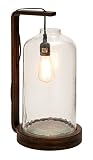 Deco 79 67715 Wood Glass lamp 19 H - by Deco 79