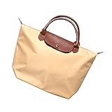 JOKnet マザーズ バッグ 折りたたみ ナイロントートバッグ レディース バッグ 旅行 フェイクレザー 大容量トラベル A4 ベージュ Ｆ