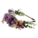Lovoski ヘアバンド　フラワー　女の子　サマービーチ　パーティ　お祭り　ヘアコスチューム　チャーミング　パープル