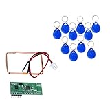 IPOTCH Arduino用　EM4100 IDカードリーダー　RFIDモジュール　RFID Keytagカード（10個）　125KH　
