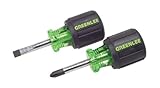 Greenlee 0153-04C Stubby Screwdriver Set, 2 Piece [並行輸入品]