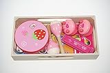 Bilipala Baby Music Toys, Wooden Maraca, harmonica, tambourine and Castanets Pink [並行輸入品]